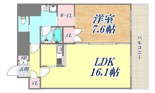 ベルファース尼崎の物件間取画像